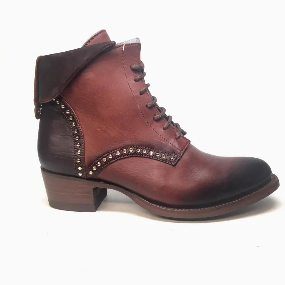 Denver Mountain Co. 'Lady Quincy' Crystal Leather Ankle Boots