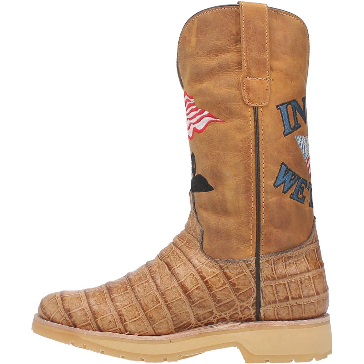 Dingo Mens Patriot Tan Leather Cowboy Boots