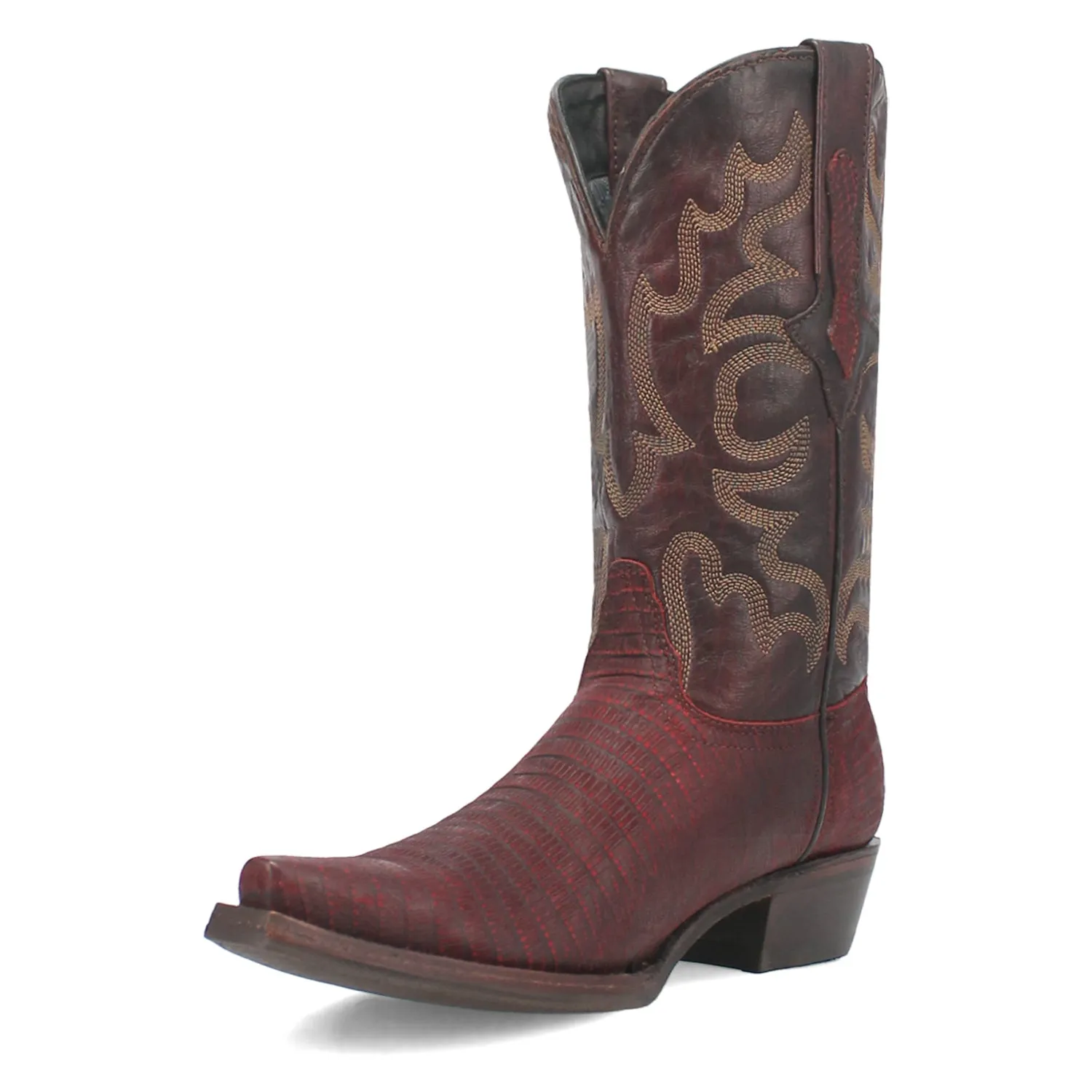 Dingo Mens The Duke Cherry Leather Cowboy Boots