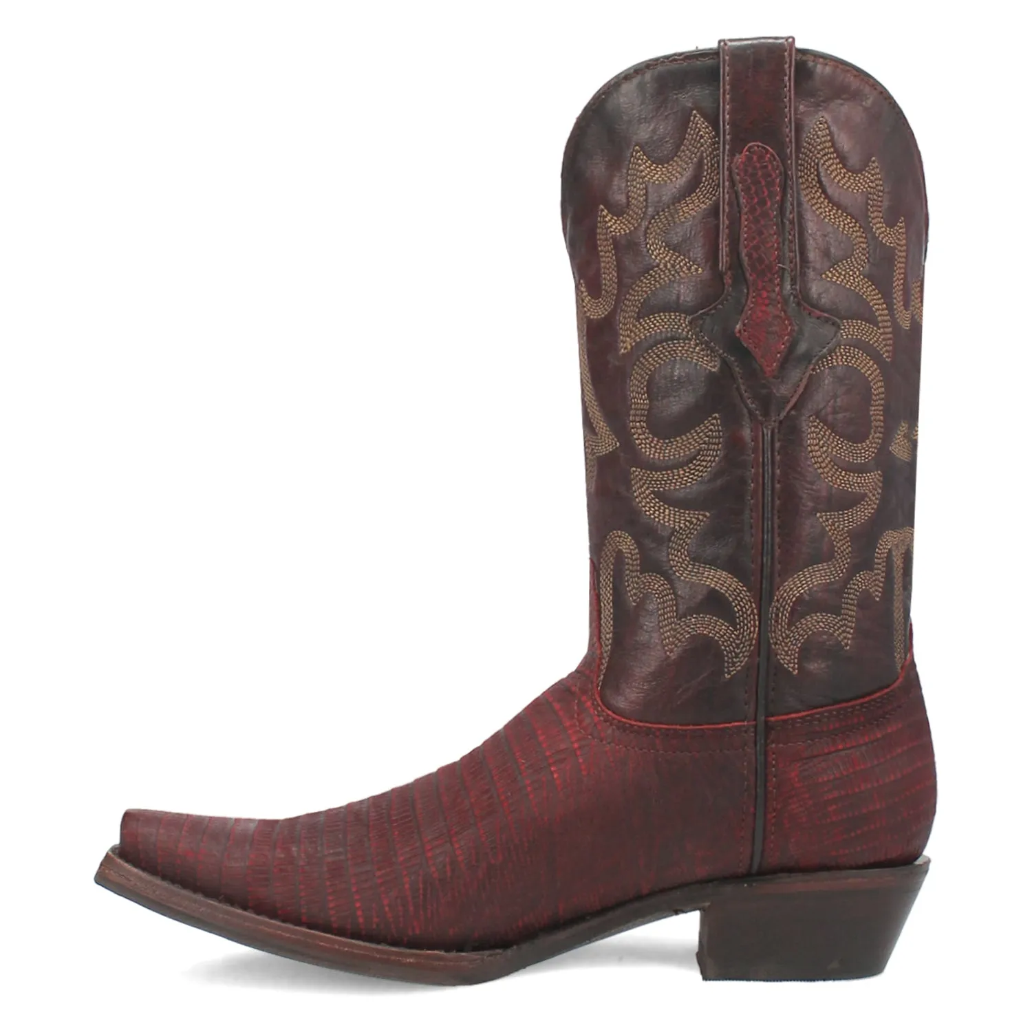 Dingo Mens The Duke Cherry Leather Cowboy Boots