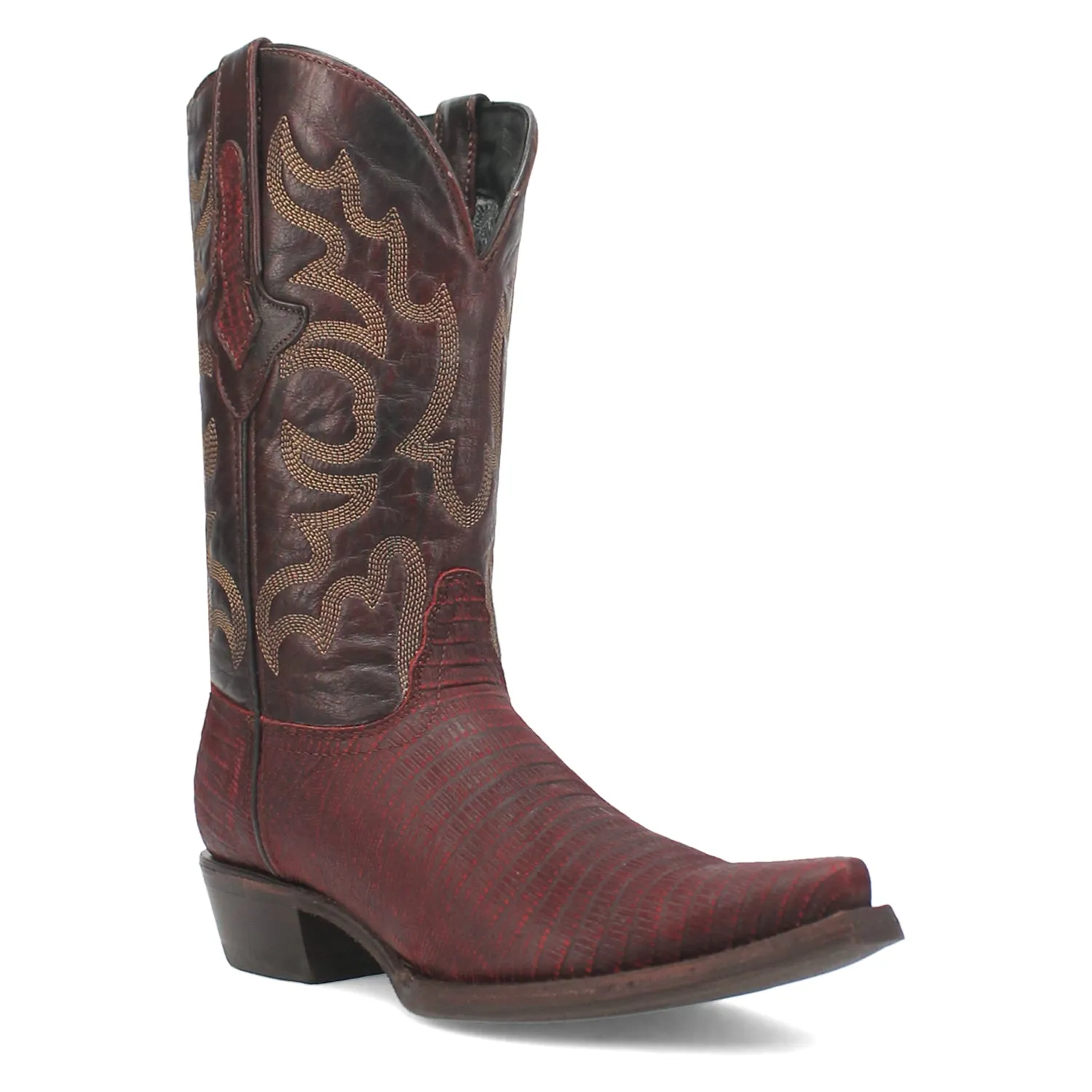 Dingo Mens The Duke Cherry Leather Cowboy Boots