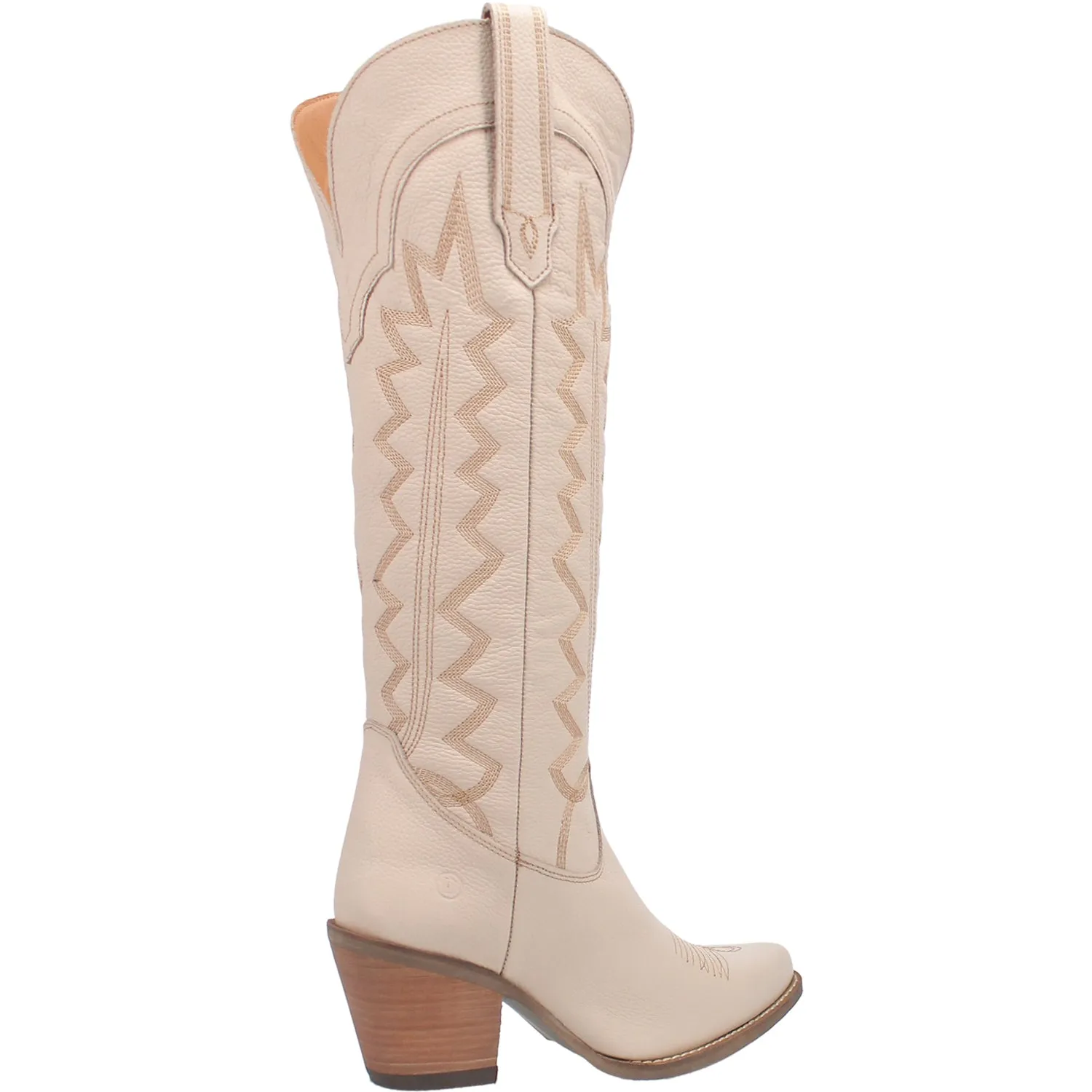 Dingo Womens High Cotton Sand Leather Fashion Boots