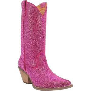 Dingo Womens Silver Dollar Fuchsia Leather Fashion Boots