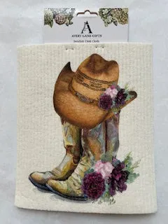 Dish Cloth - Cowboy Hat / Boots