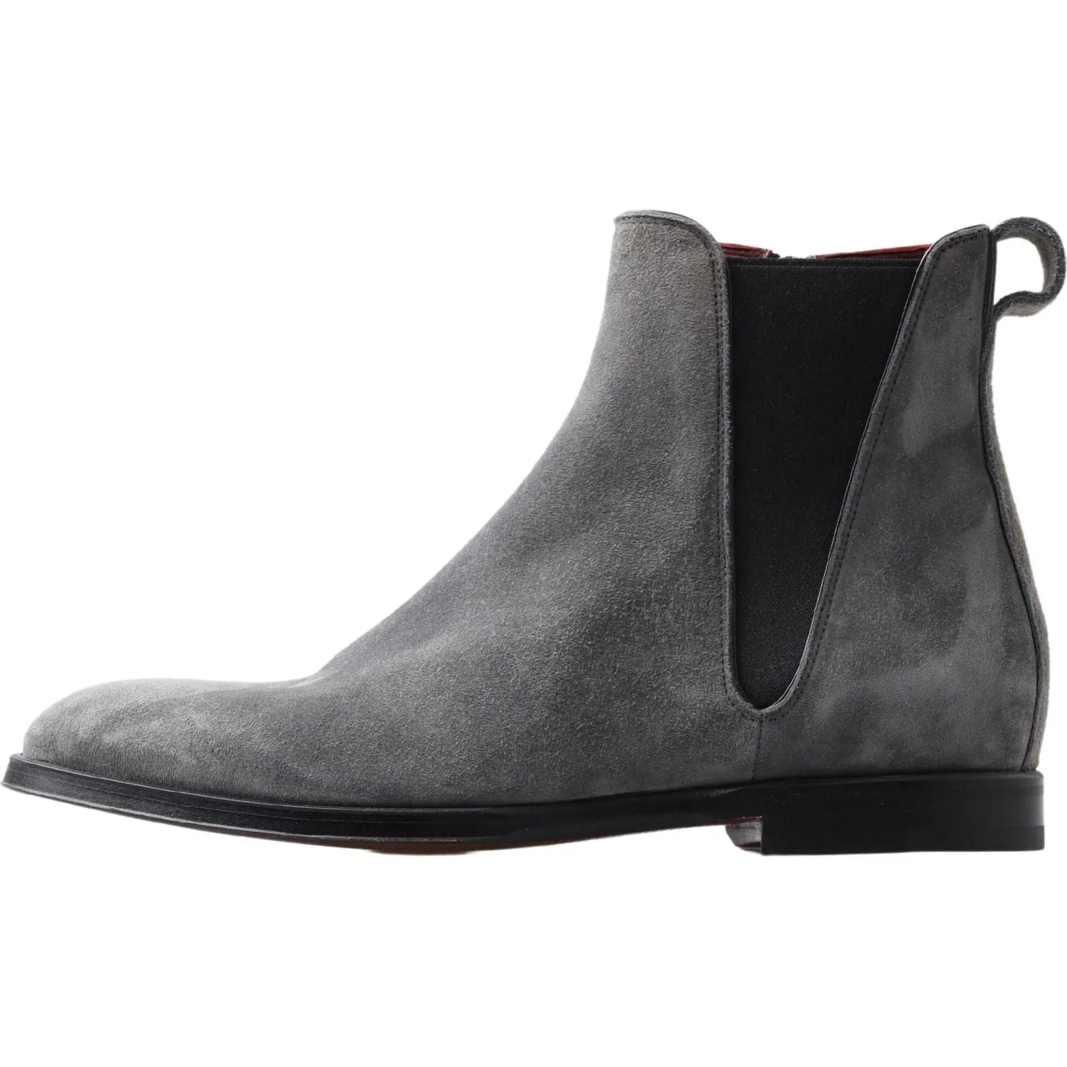 Dolce & Gabbana Elegant Gray Chelsea Leather Boots