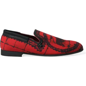 Dolce & Gabbana Torero-Inspired Luxe Red & Black Loafers