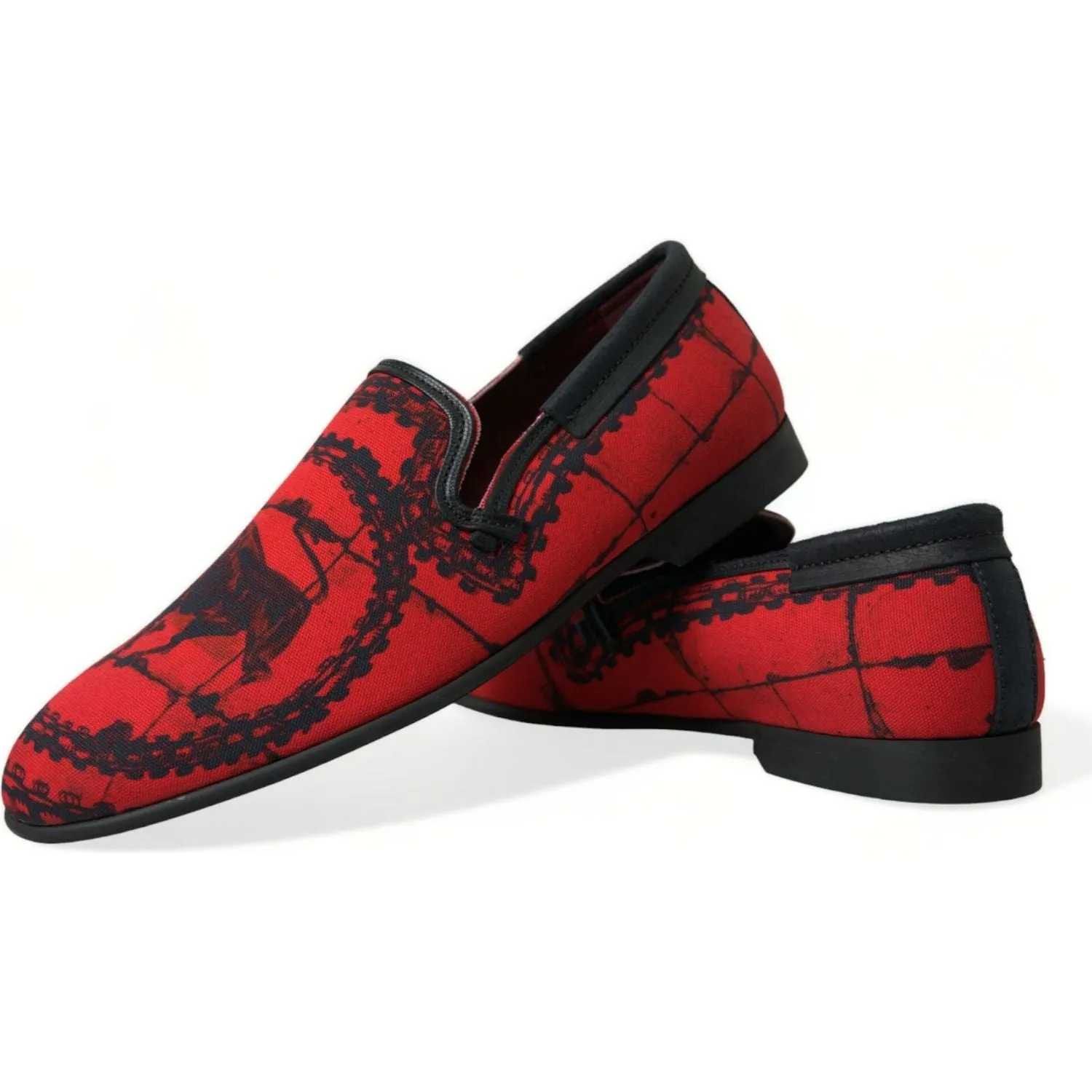 Dolce & Gabbana Torero-Inspired Luxe Red & Black Loafers