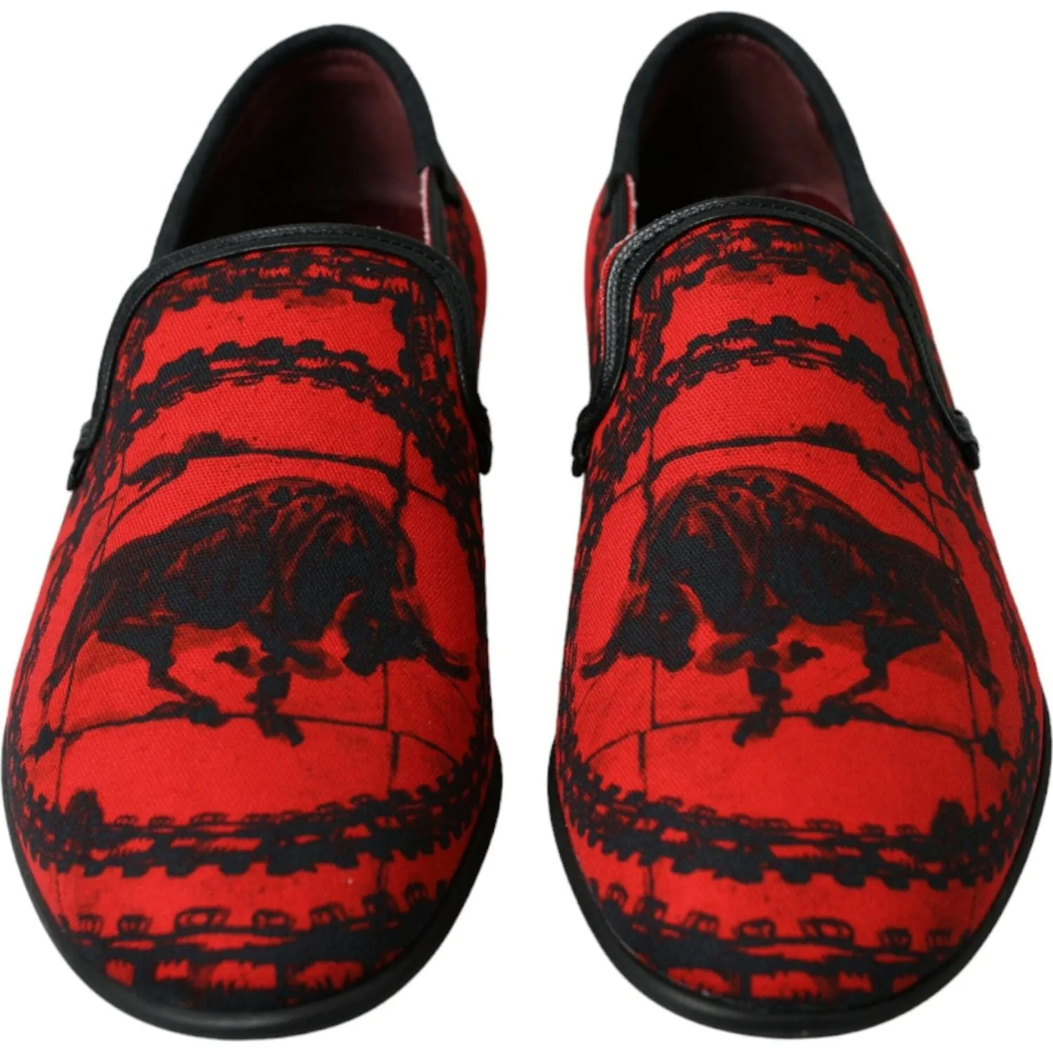 Dolce & Gabbana Torero-Inspired Luxe Red & Black Loafers