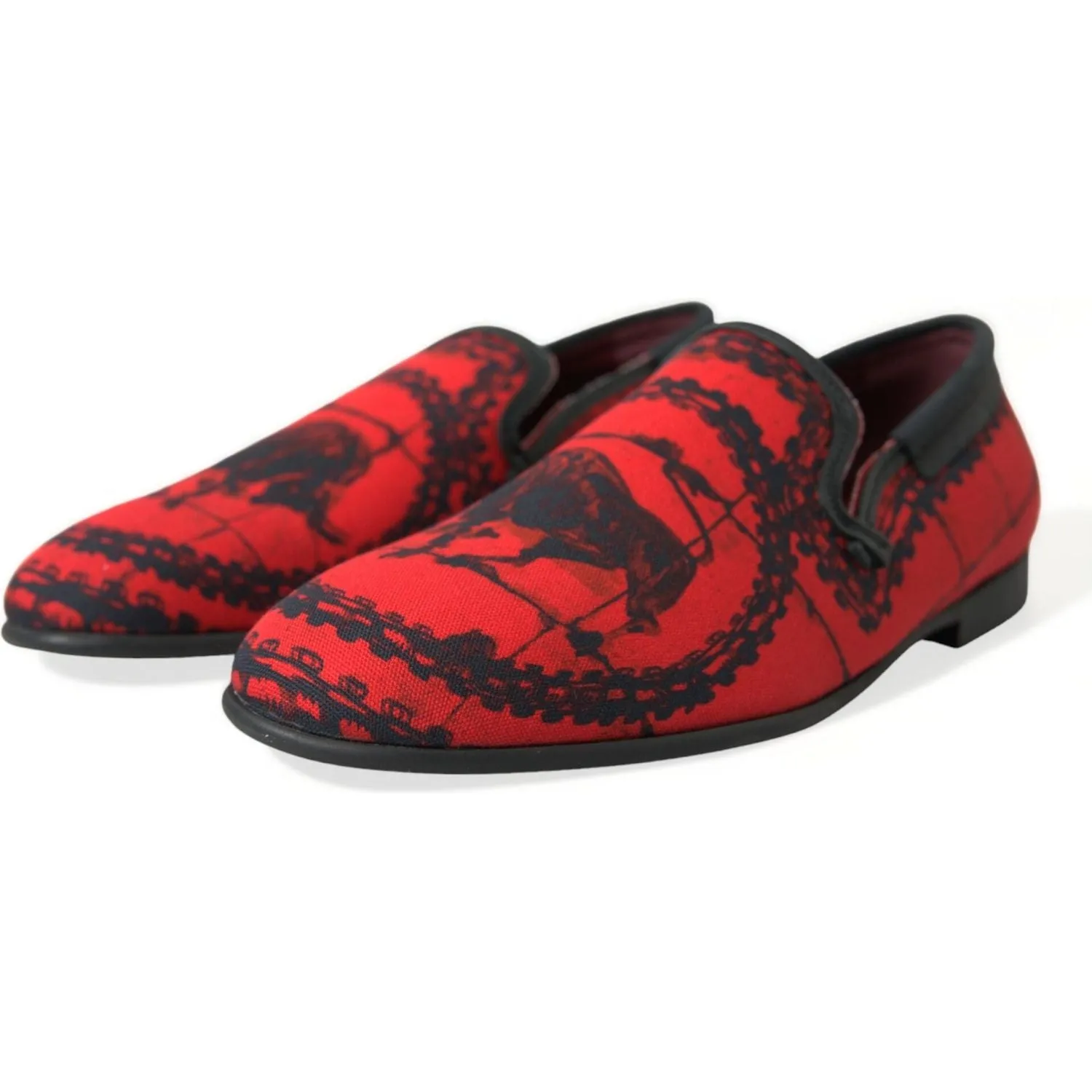 Dolce & Gabbana Torero-Inspired Luxe Red & Black Loafers