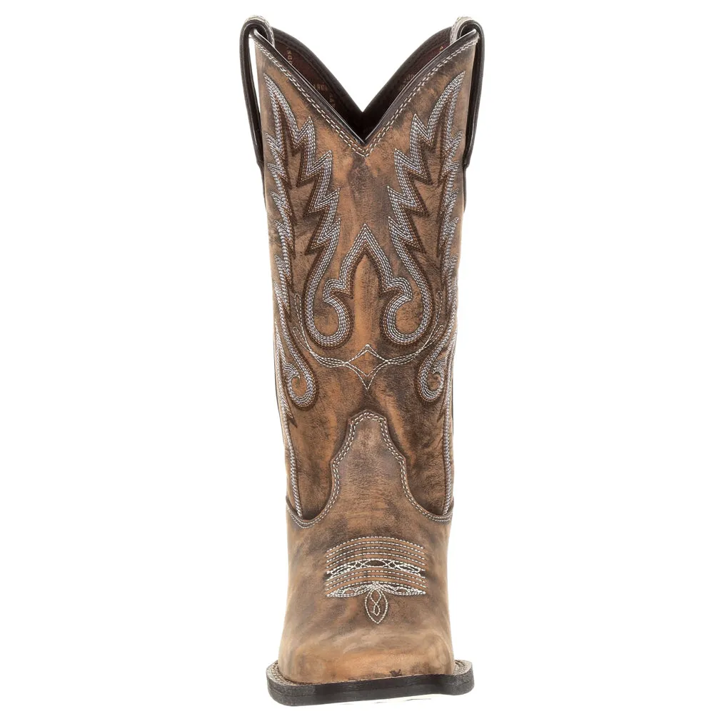 Dream Catcher Distressed Square Toe Cowboy Boots