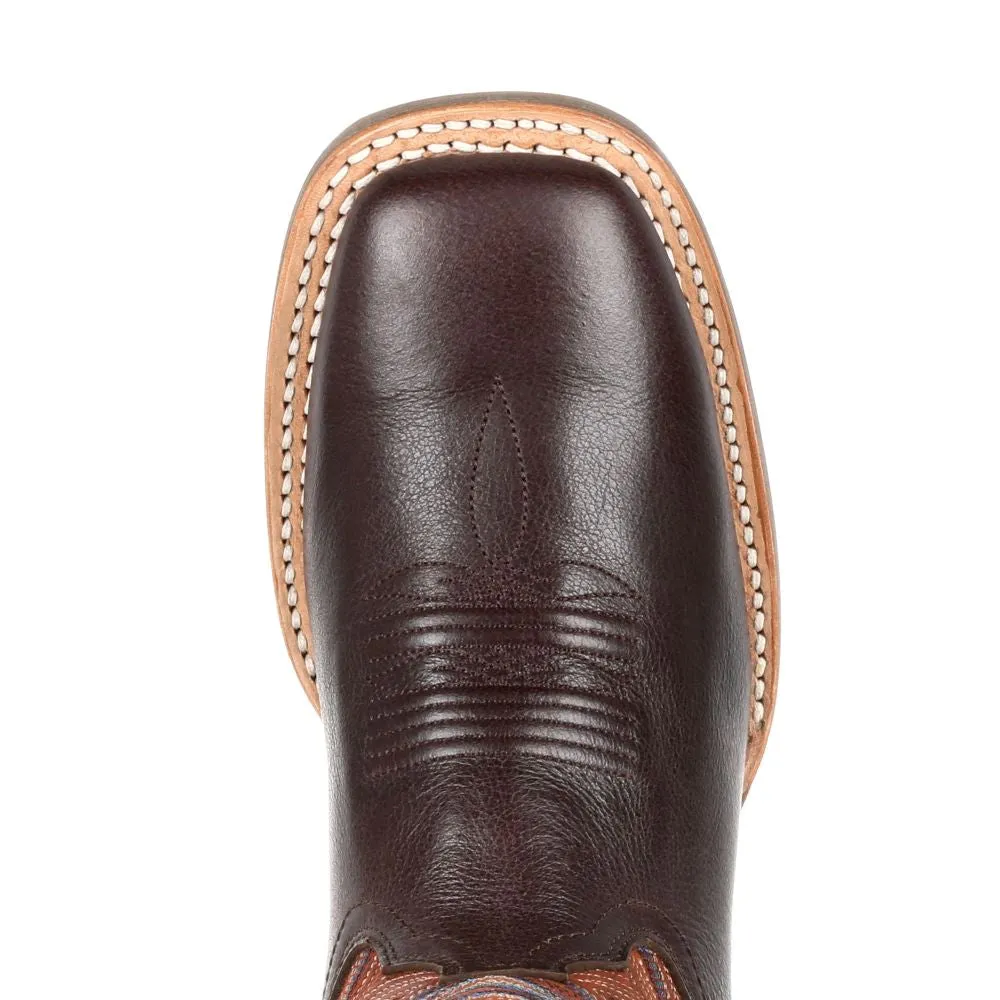 'Durango' Women's 12" Lady Rebel Pro Western Square Toe - Chestnut / Crimson