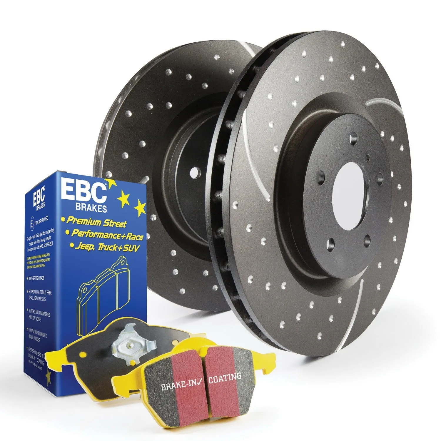 EBC Brakes S5KF1477 S5 Kits Yellowstuff And GD Rotors