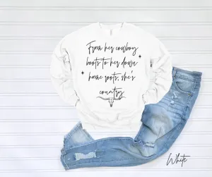 From Her Cowboy Boots Sweatshirt