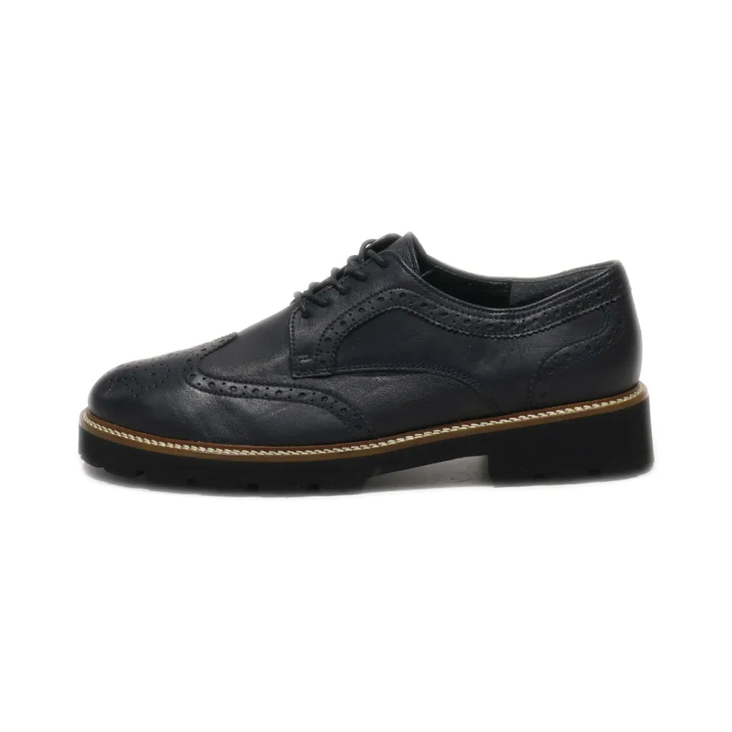 Gabor Lace Ups Leather Black Colour For Women