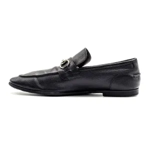 Gucci Web Horsebit Formal Slip Ons Full Grain Black Colour For Men