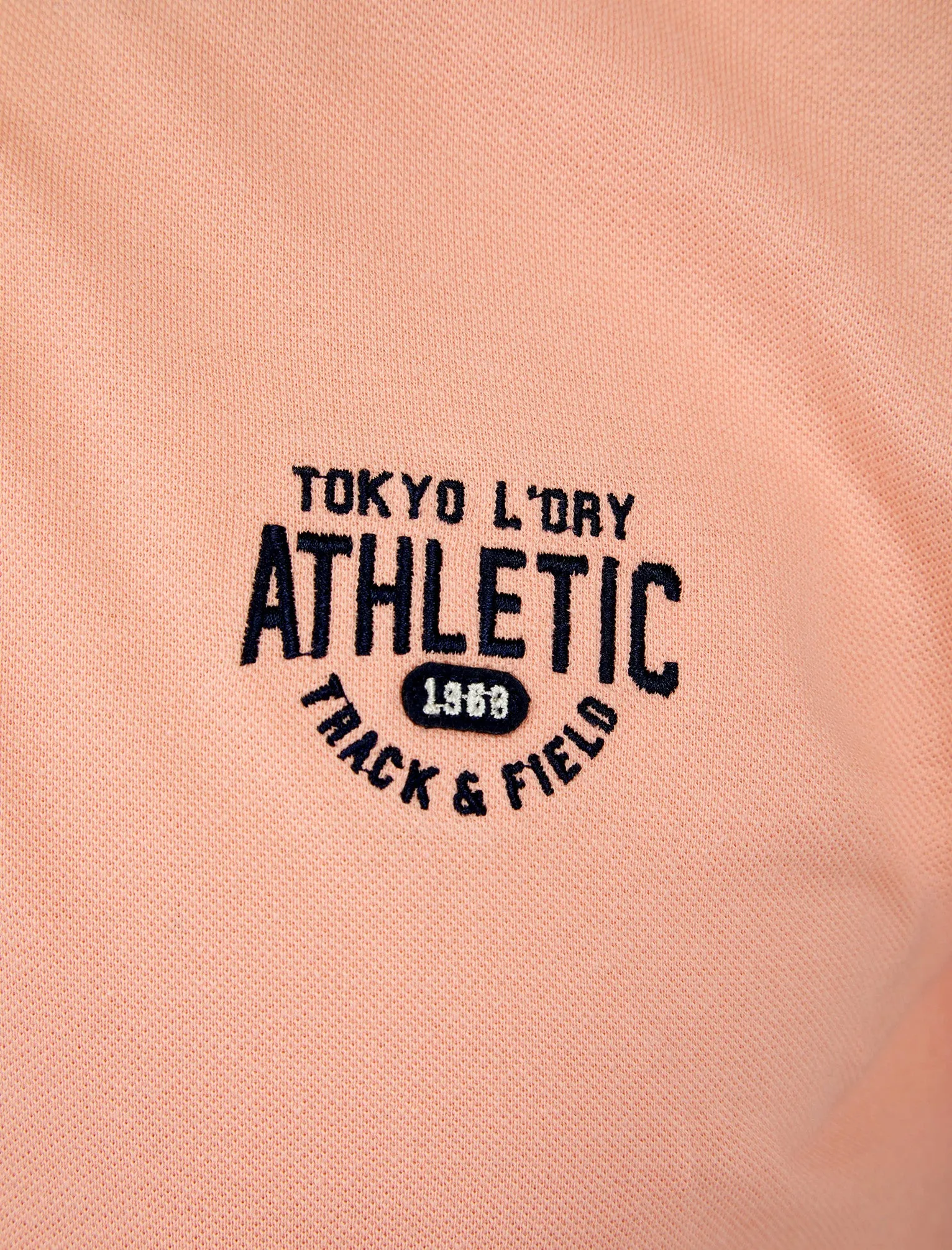 Hershell Cotton Pique Polo Shirt in Coral Cloud - Tokyo Laundry