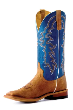 Horse Power by Anderson Bean Mens Pecan Leather Sugared Cowboy Boots 11 D