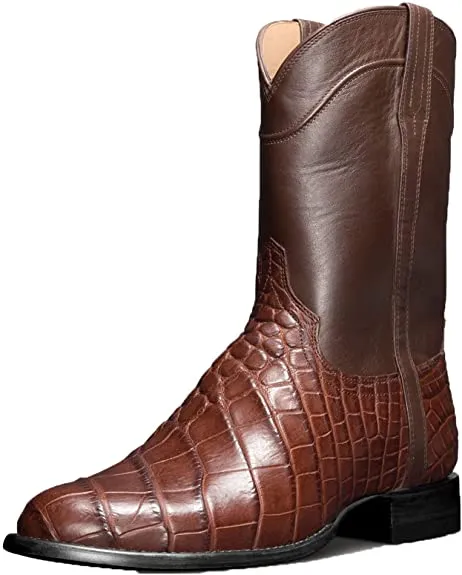 Hot Cowboy Boots Genuine Leather Embroidered High Quality Western Boots for Mens