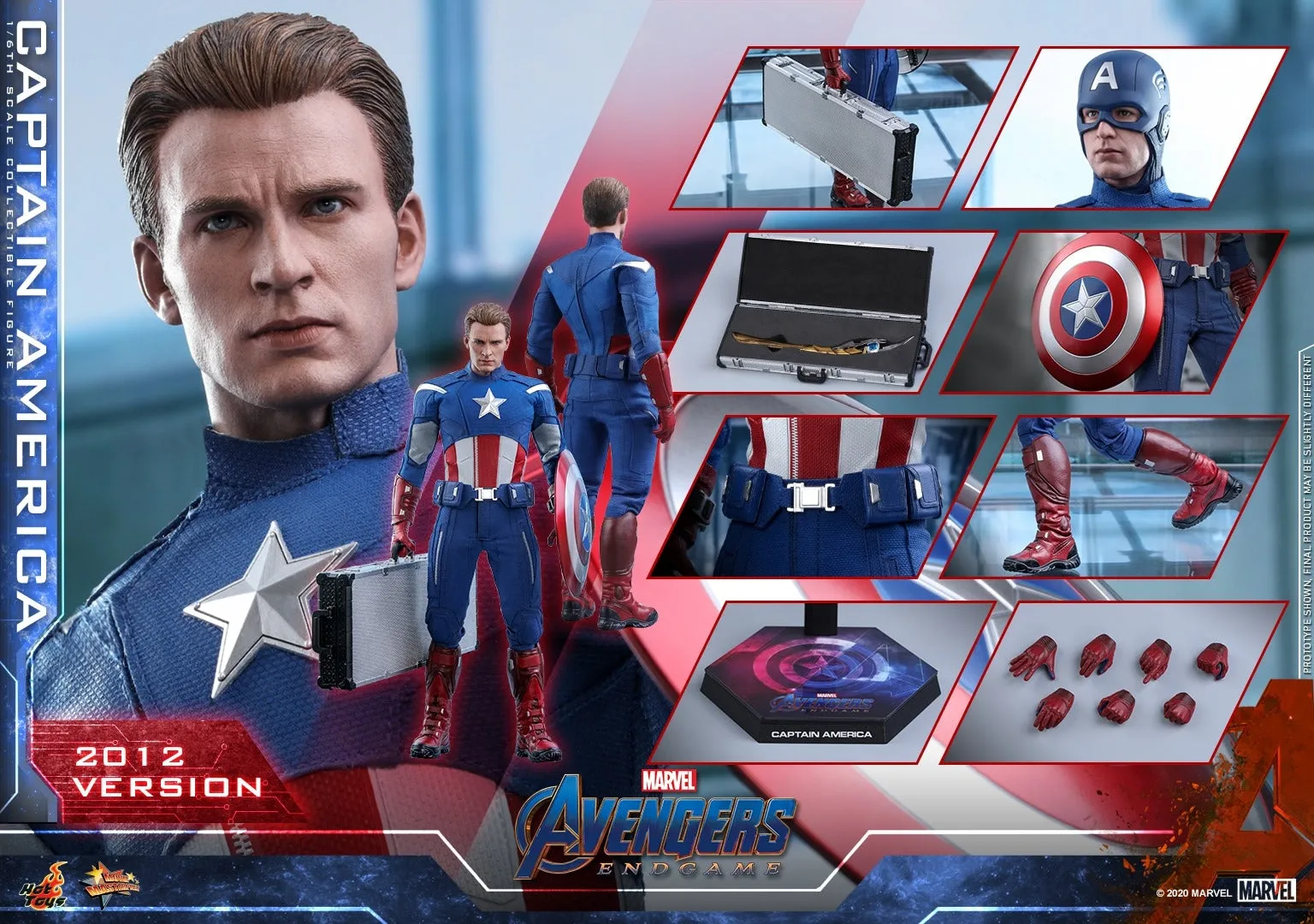 Hot Toys - MMS563 - Avengers: Endgame － 1:6 Captain America (2012 Version) Figure