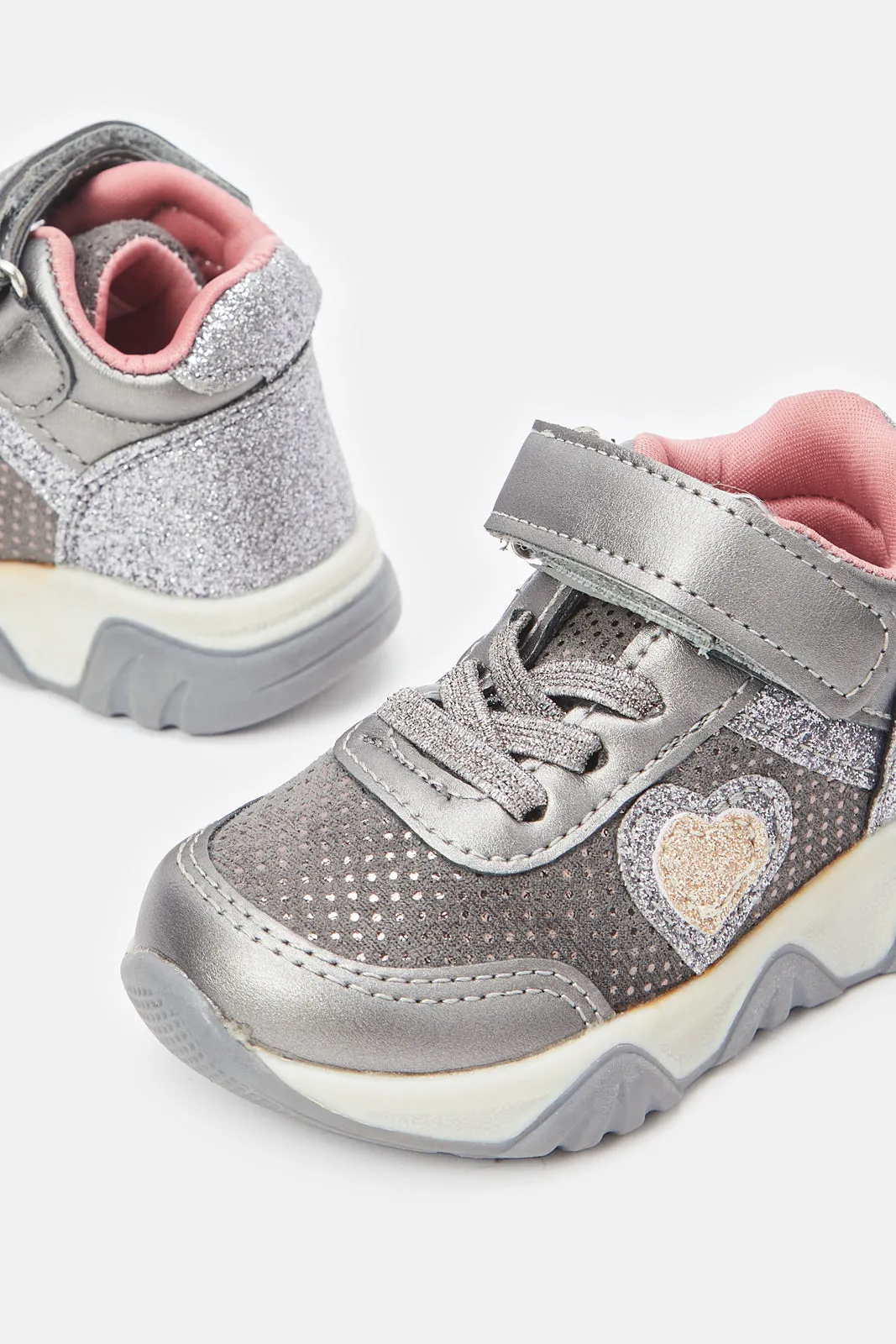 Infant Girls Brown High-Top Sneaker