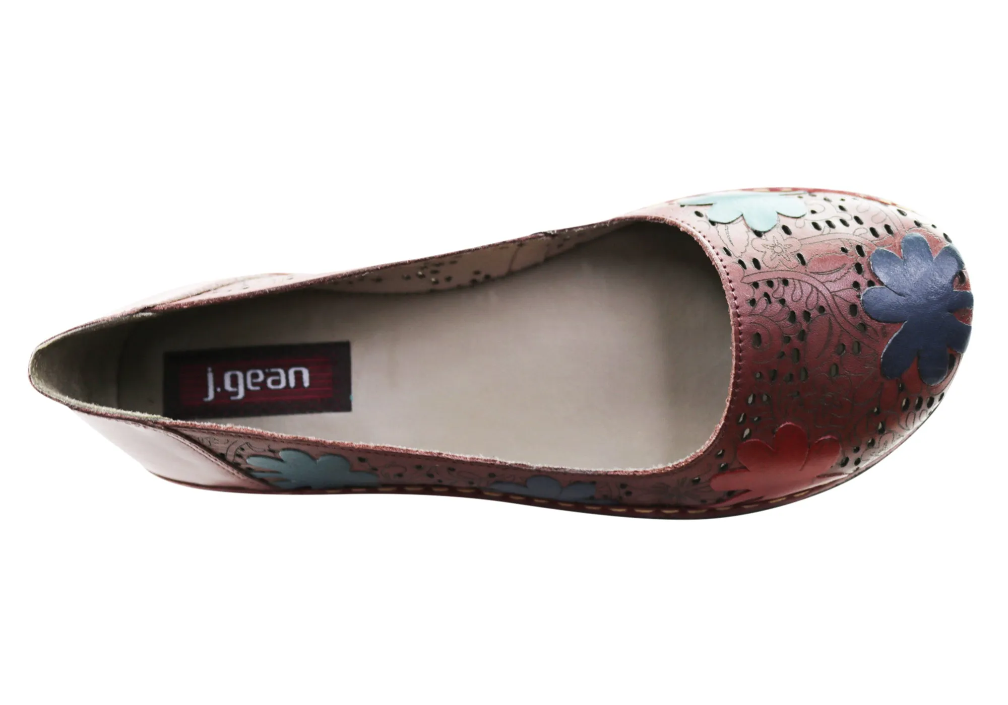 J Gean Poppy Womens Comfortable Leather Shoes Made In Brazil