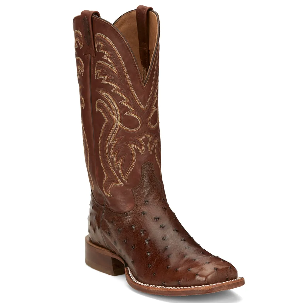 Jacinto Ostrich Square Toe Cowboy Boots