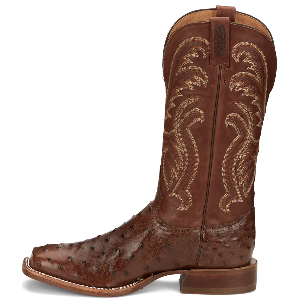 Jacinto Ostrich Square Toe Cowboy Boots