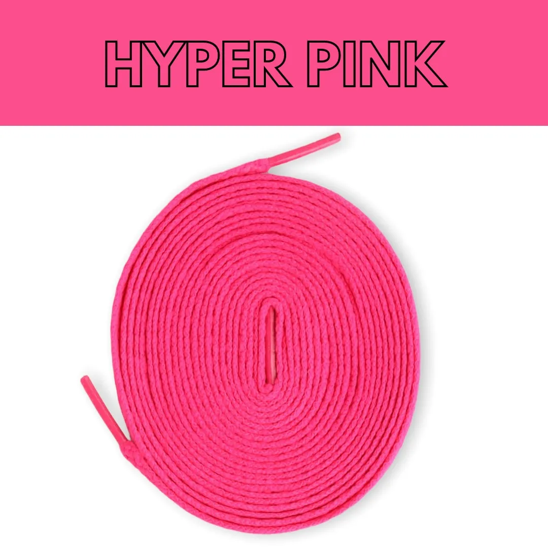 Jordan 1 Laces Basics Flat Thin - Hyper Pink Laces