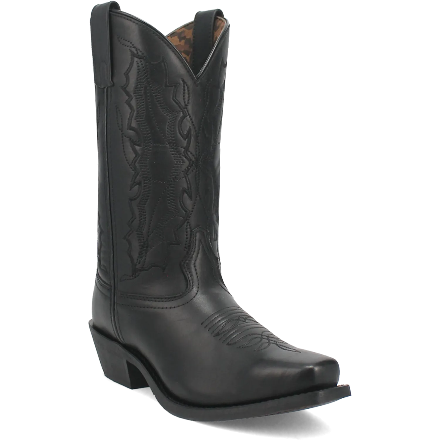 Laredo Ladies Harleigh Square Toe Black Leather Western Boots 51140-BK