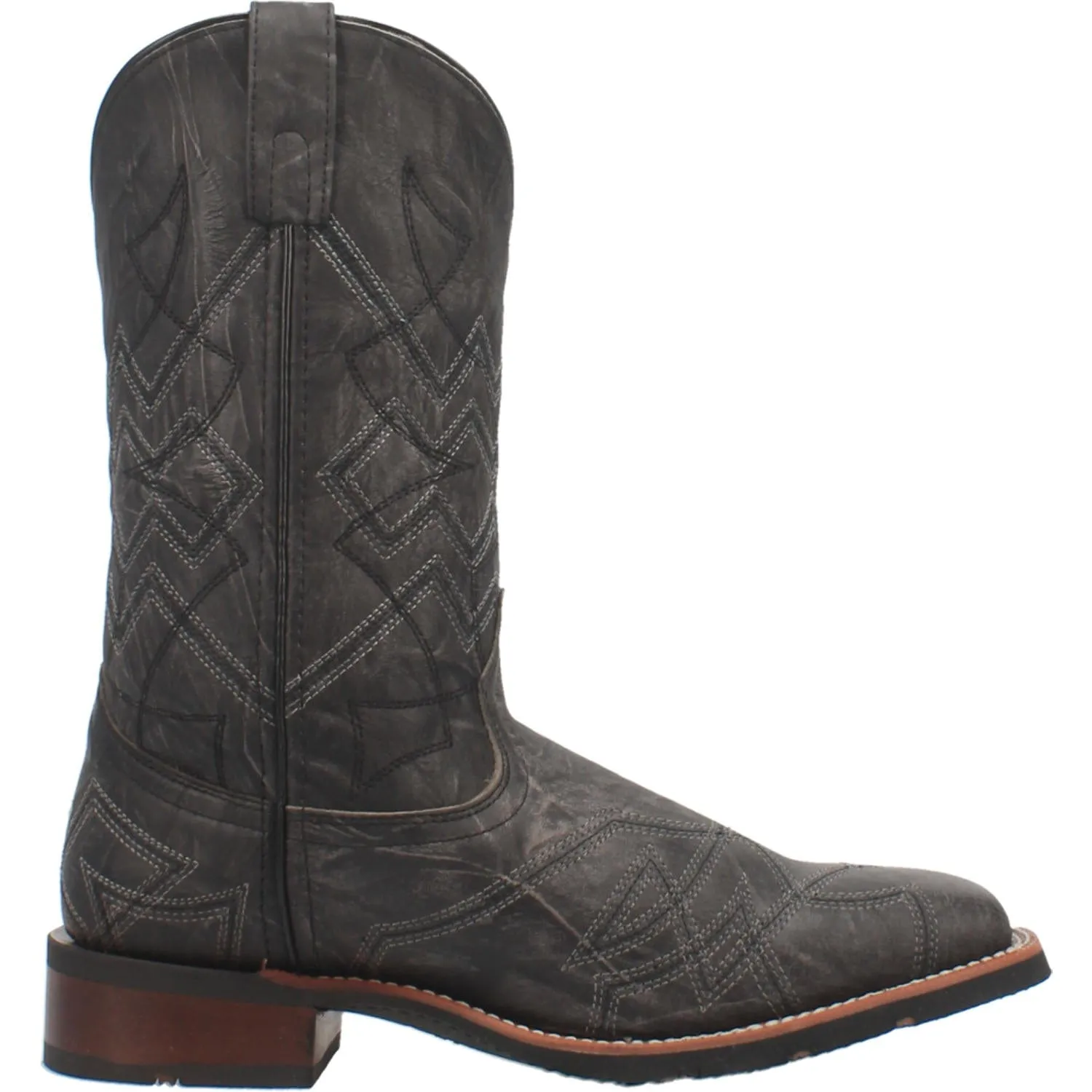 Laredo Men's Axel Black Leather Cowboy Boots 7927