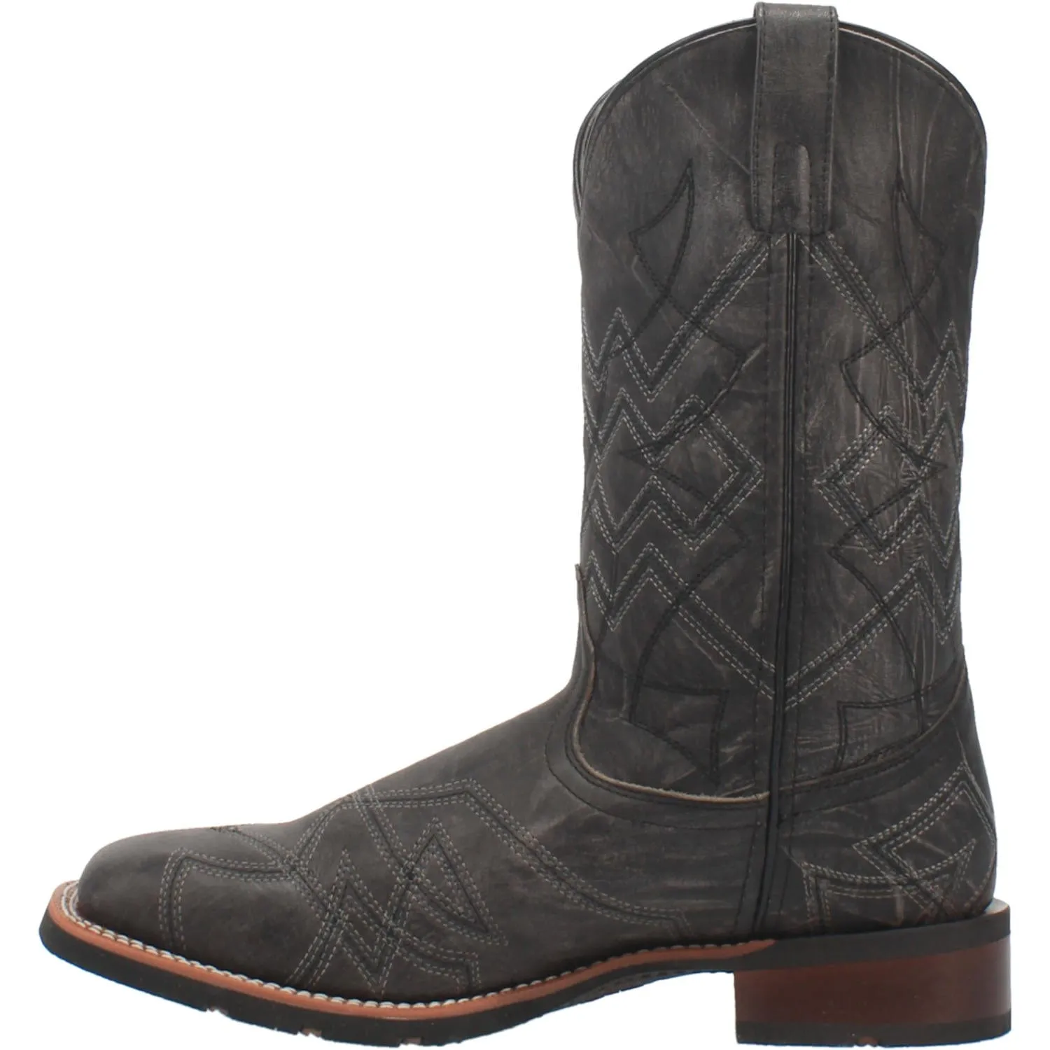 Laredo Men's Axel Black Leather Cowboy Boots 7927