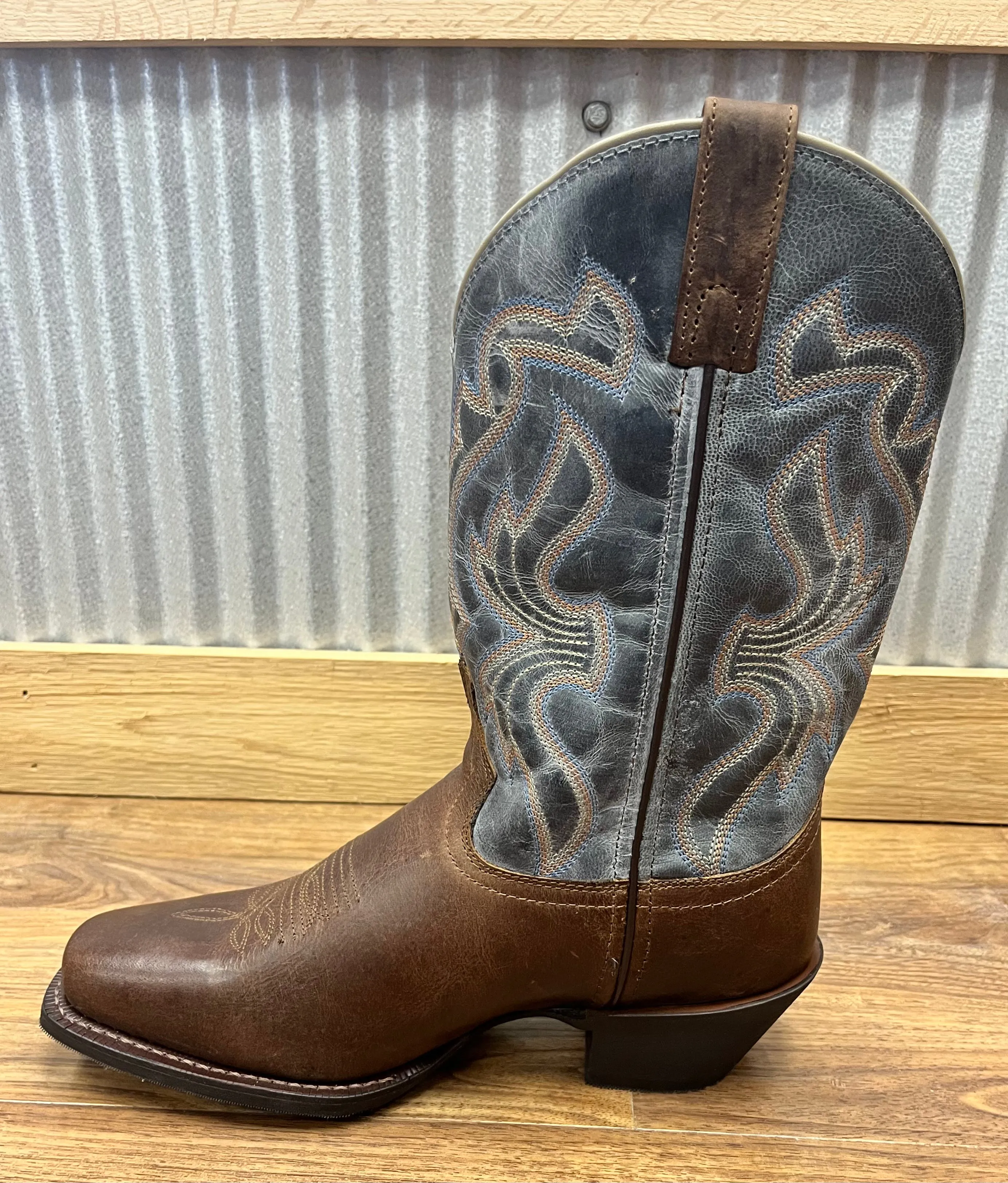 Laredo Men's Tan and Blue McKinney Cowboy Boots 68556