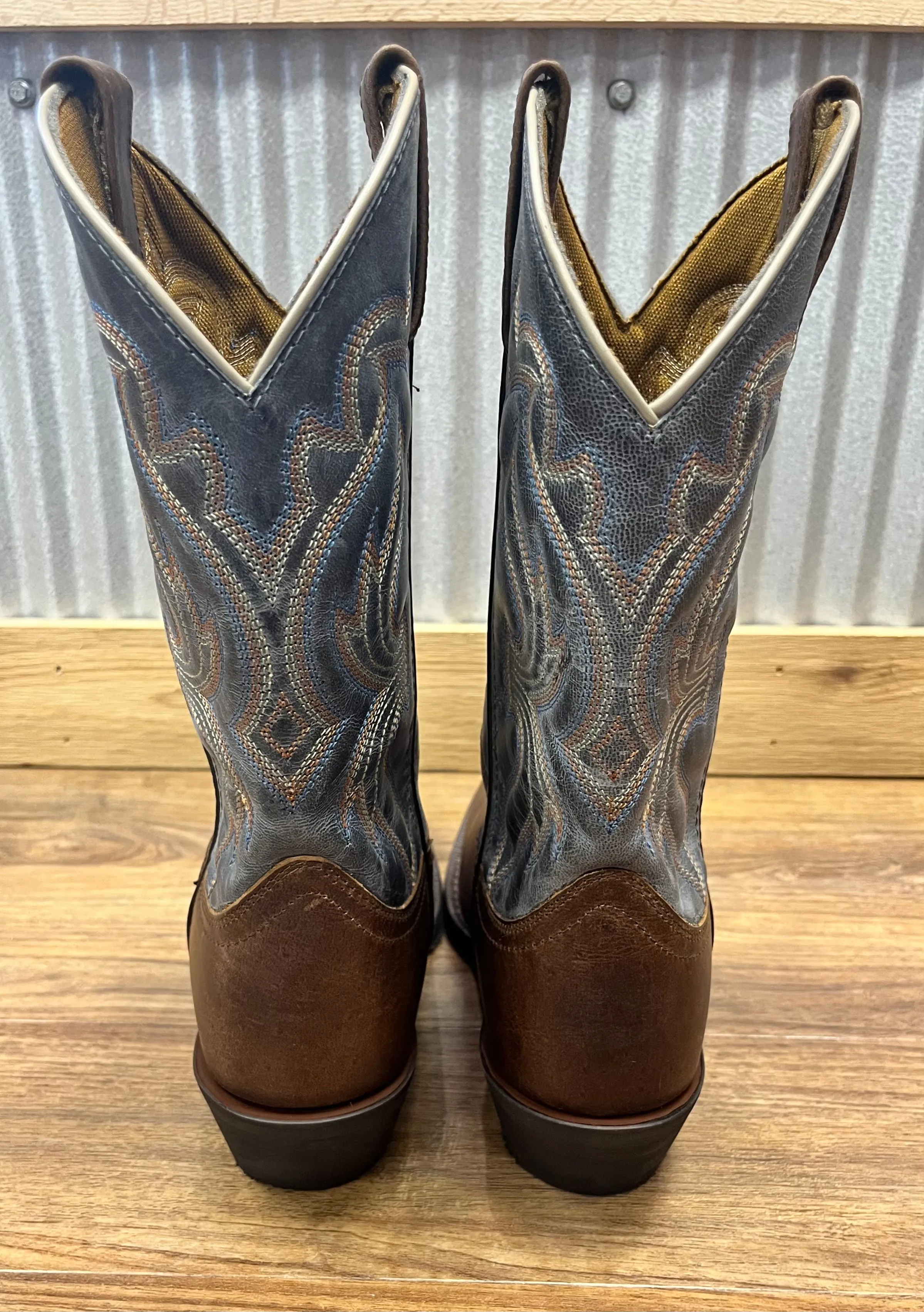 Laredo Men's Tan and Blue McKinney Cowboy Boots 68556