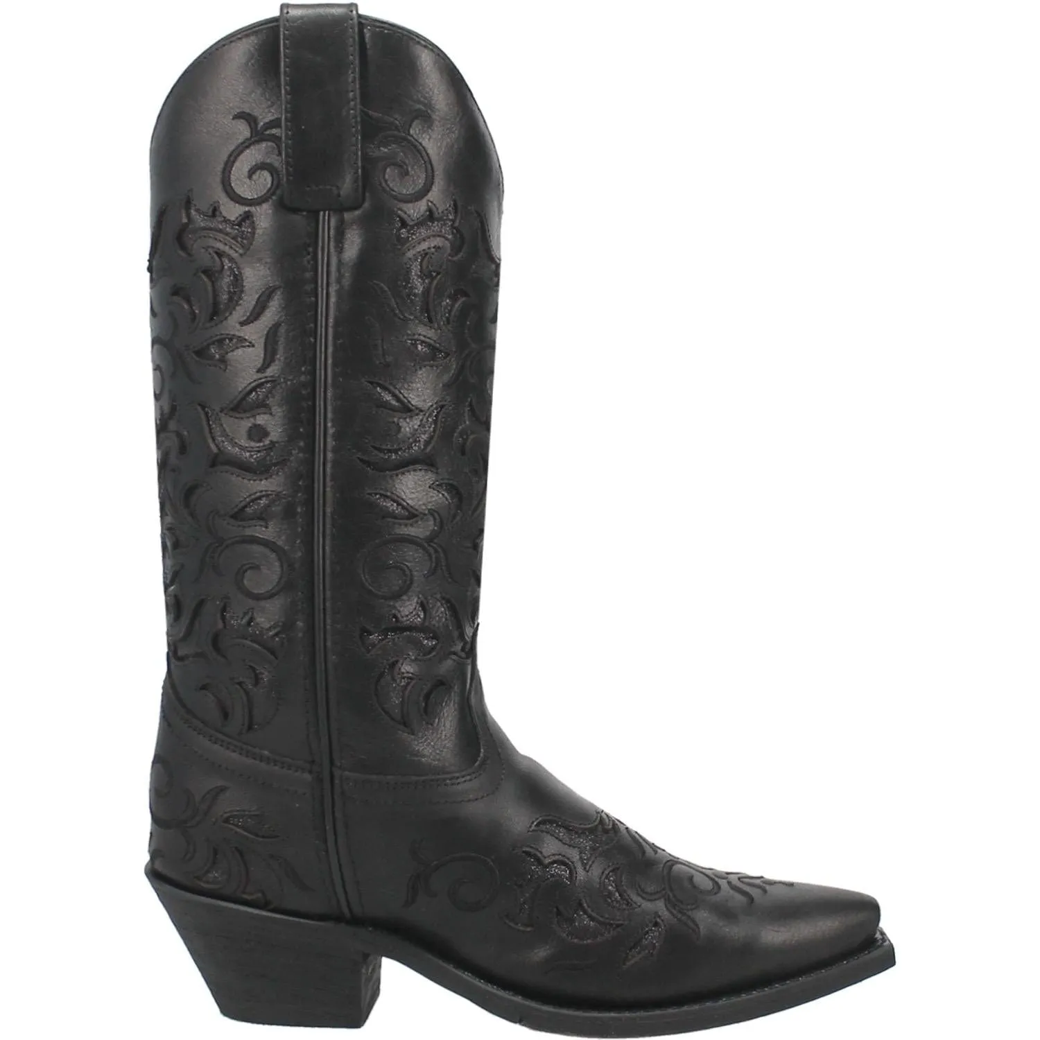 Laredo Women's Night Sky Black Leather Cowgirl Boots 52450