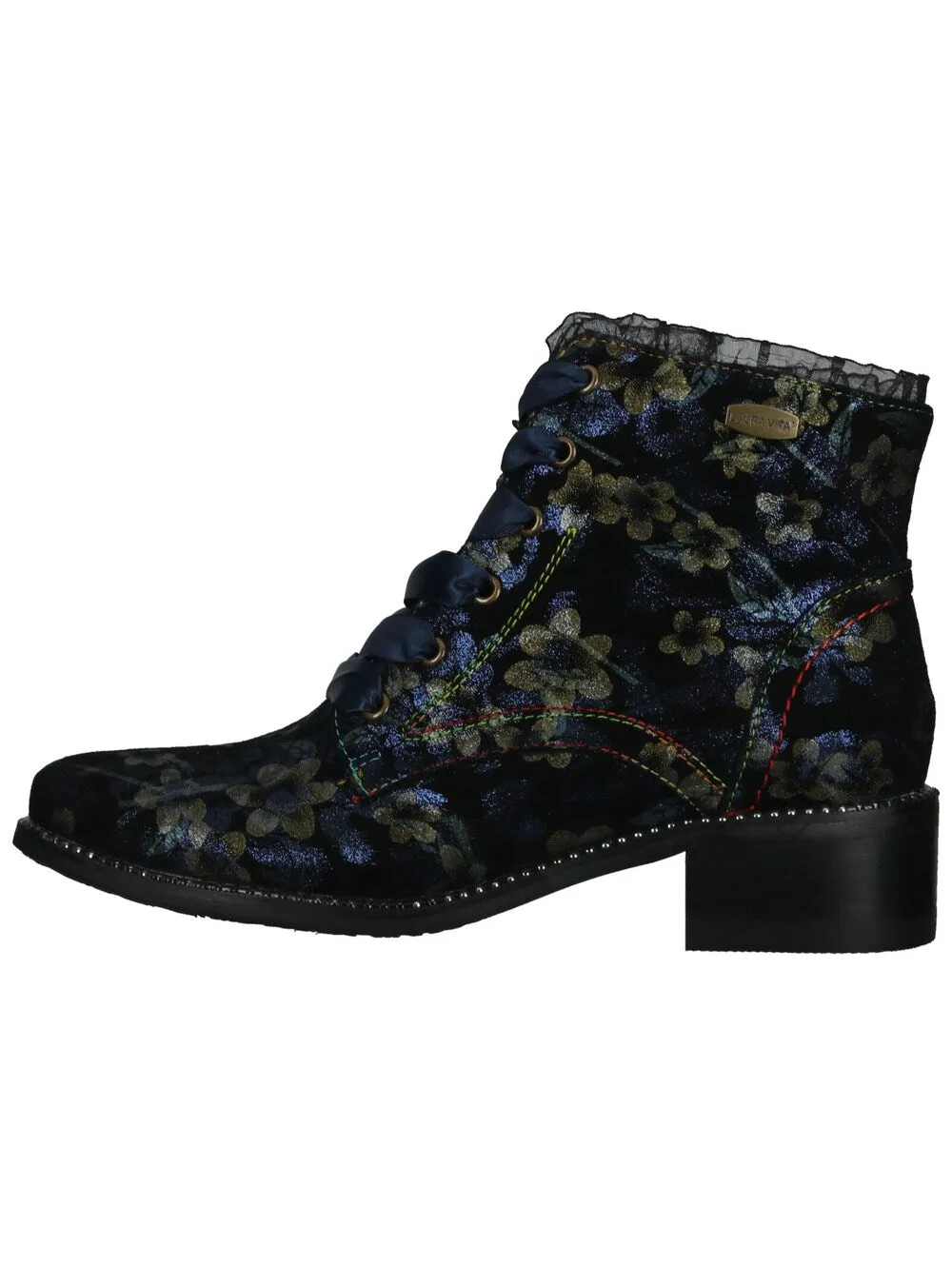 Laura Vita Lace-Up Ankle Boots, Navy/Cobalt Blue