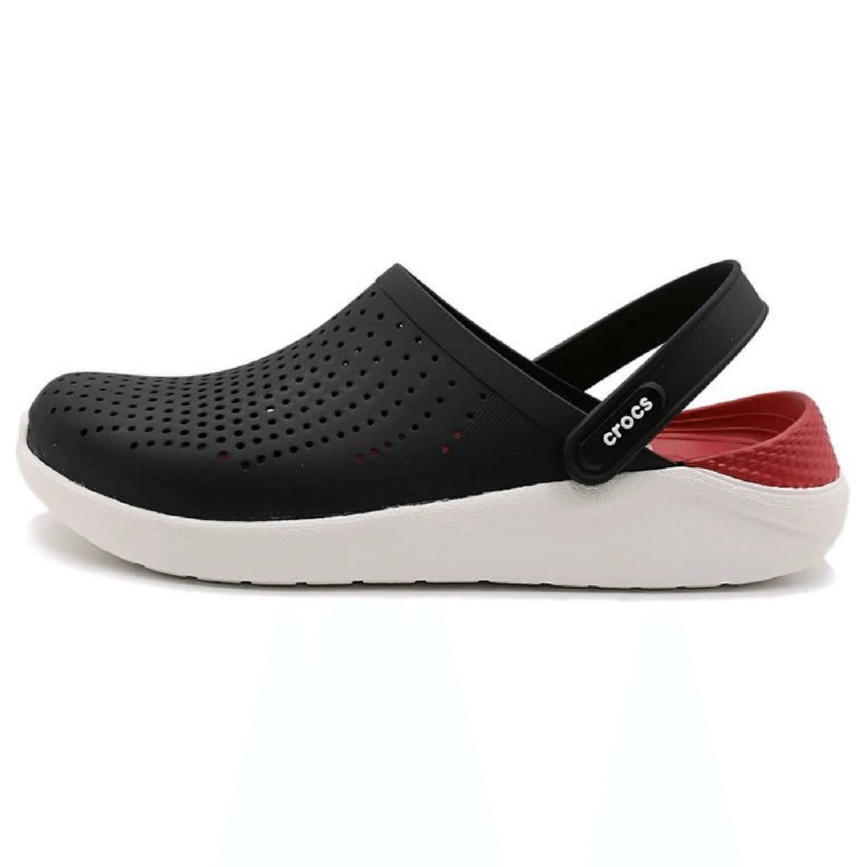 Literide 360 Unisex Clog Sandal Black-Red White Sole