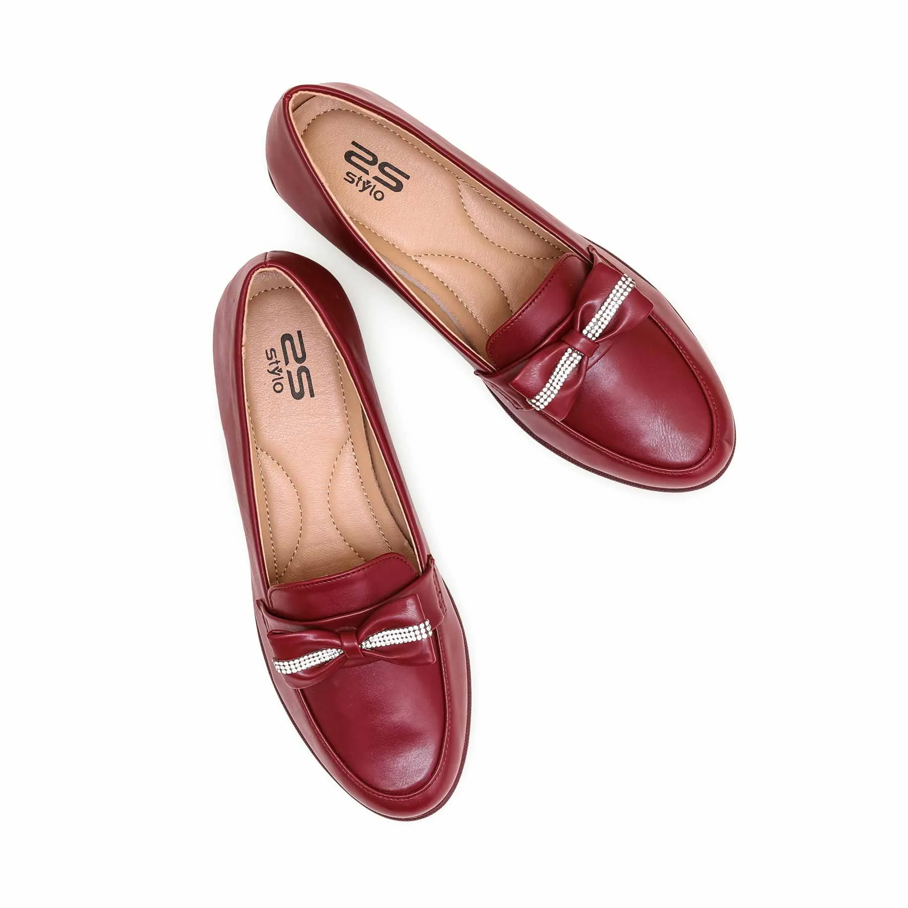 Maroon Court Shoes for Women WN7457