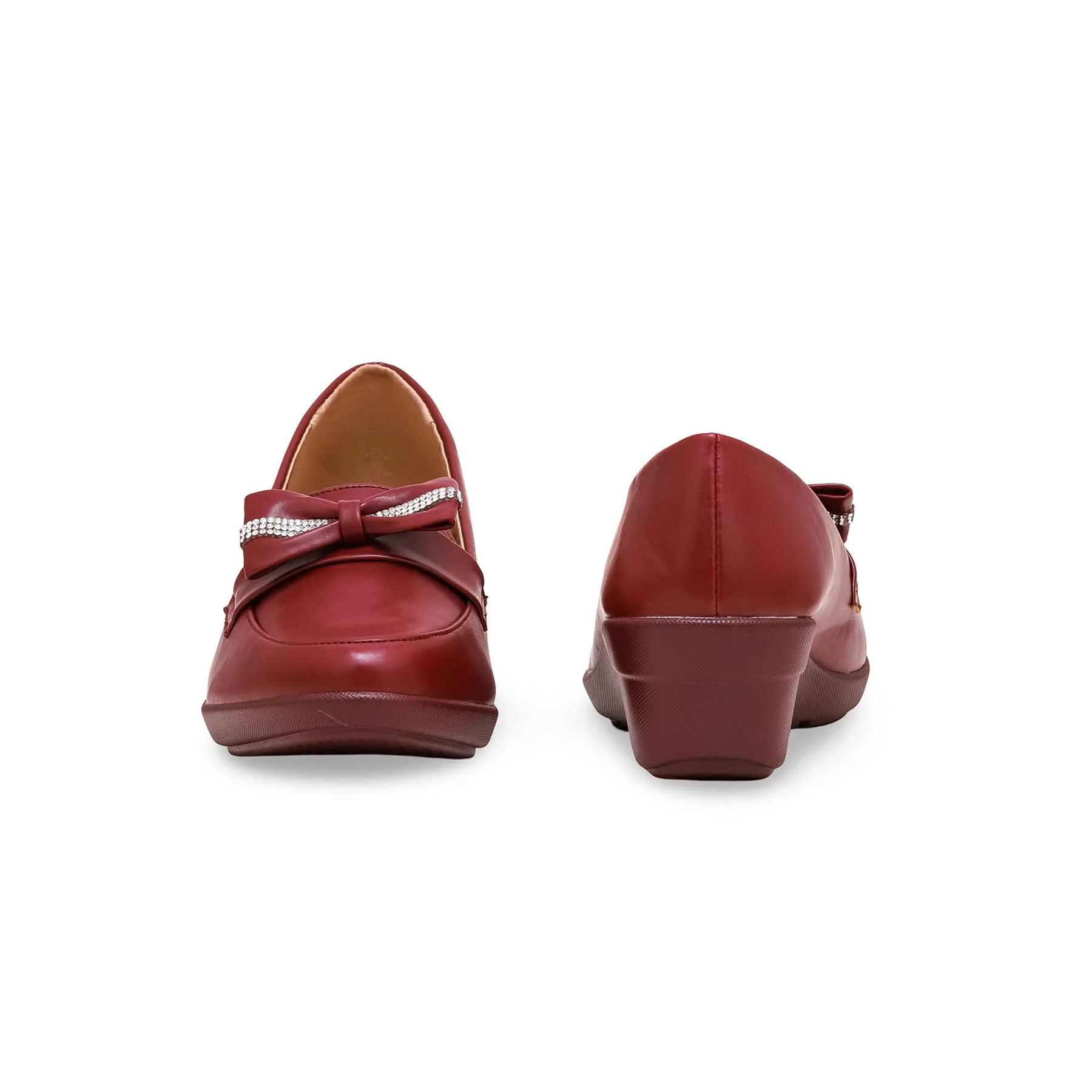 Maroon Court Shoes for Women WN7457