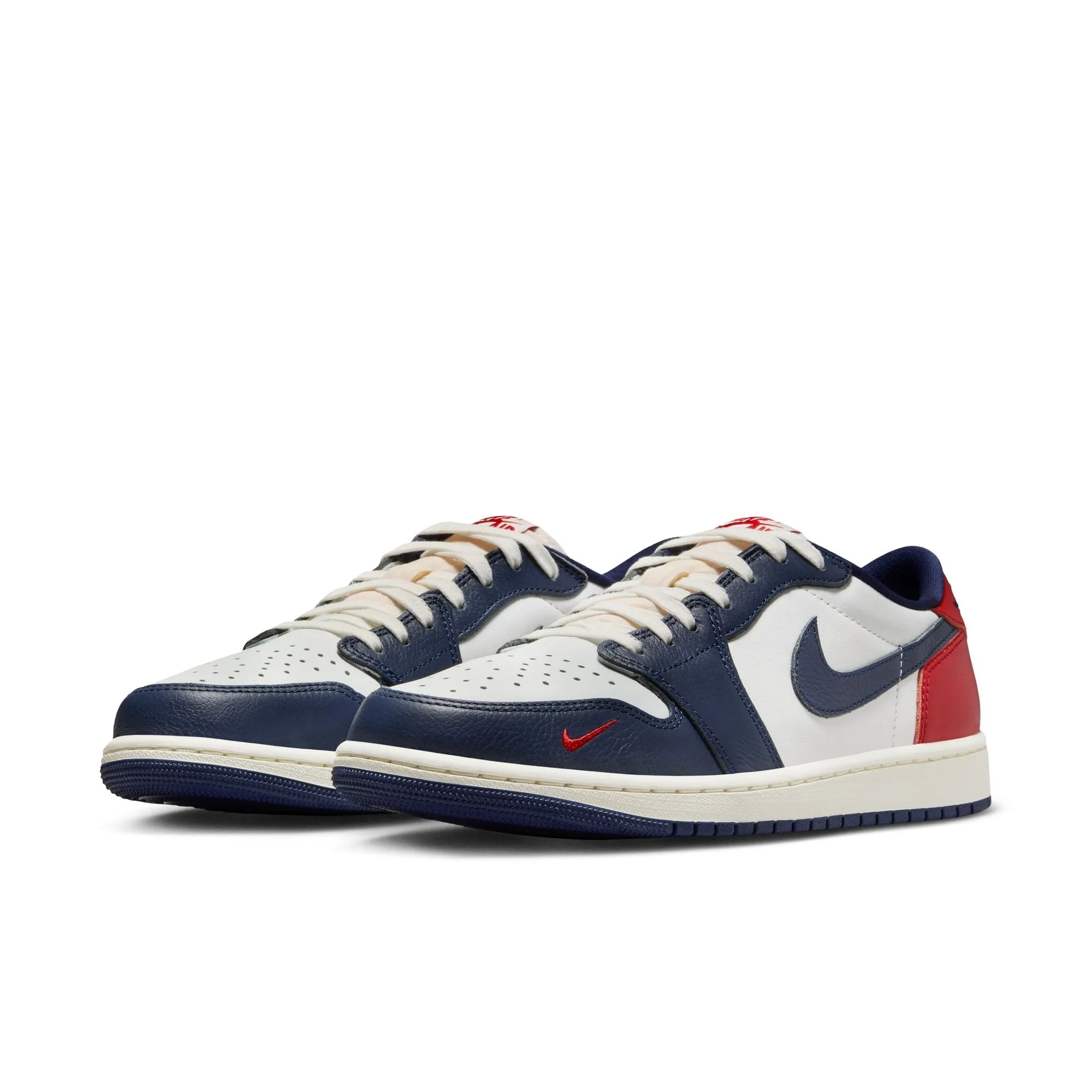 Men's Air Jordan 1 Retro Low OG - SUMMIT WHITE/GYM RED-MIDNIGHT NAVY