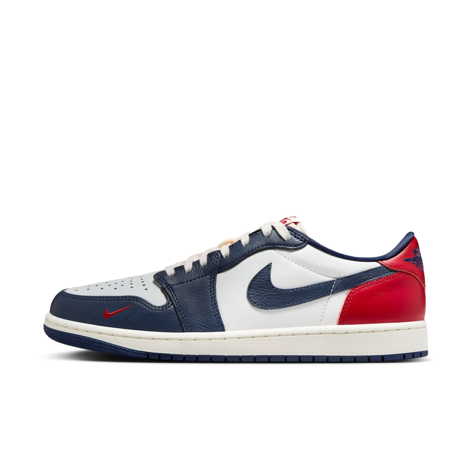 Men's Air Jordan 1 Retro Low OG - SUMMIT WHITE/GYM RED-MIDNIGHT NAVY