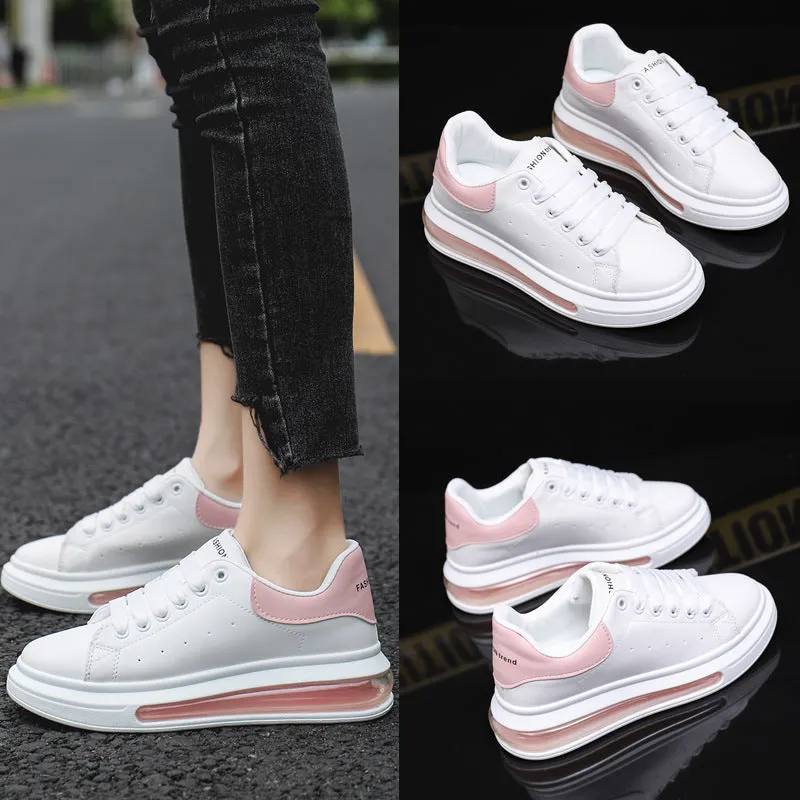 Men's and Women's PU LEATHER  Fashion Heightening Air Cushion Shoes