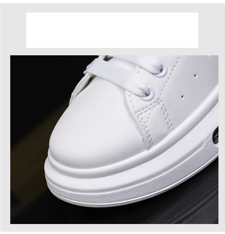 Men's and Women's PU LEATHER  Fashion Heightening Air Cushion Shoes