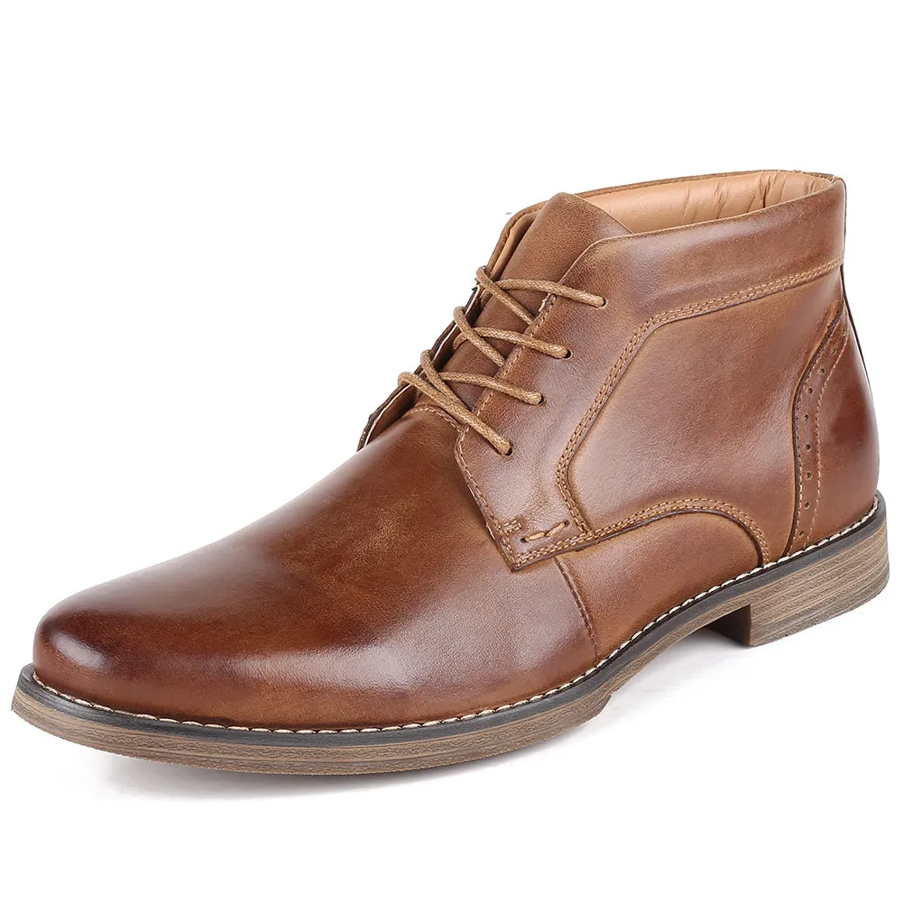 Men's Classic Thicken Leather Chukka Boots