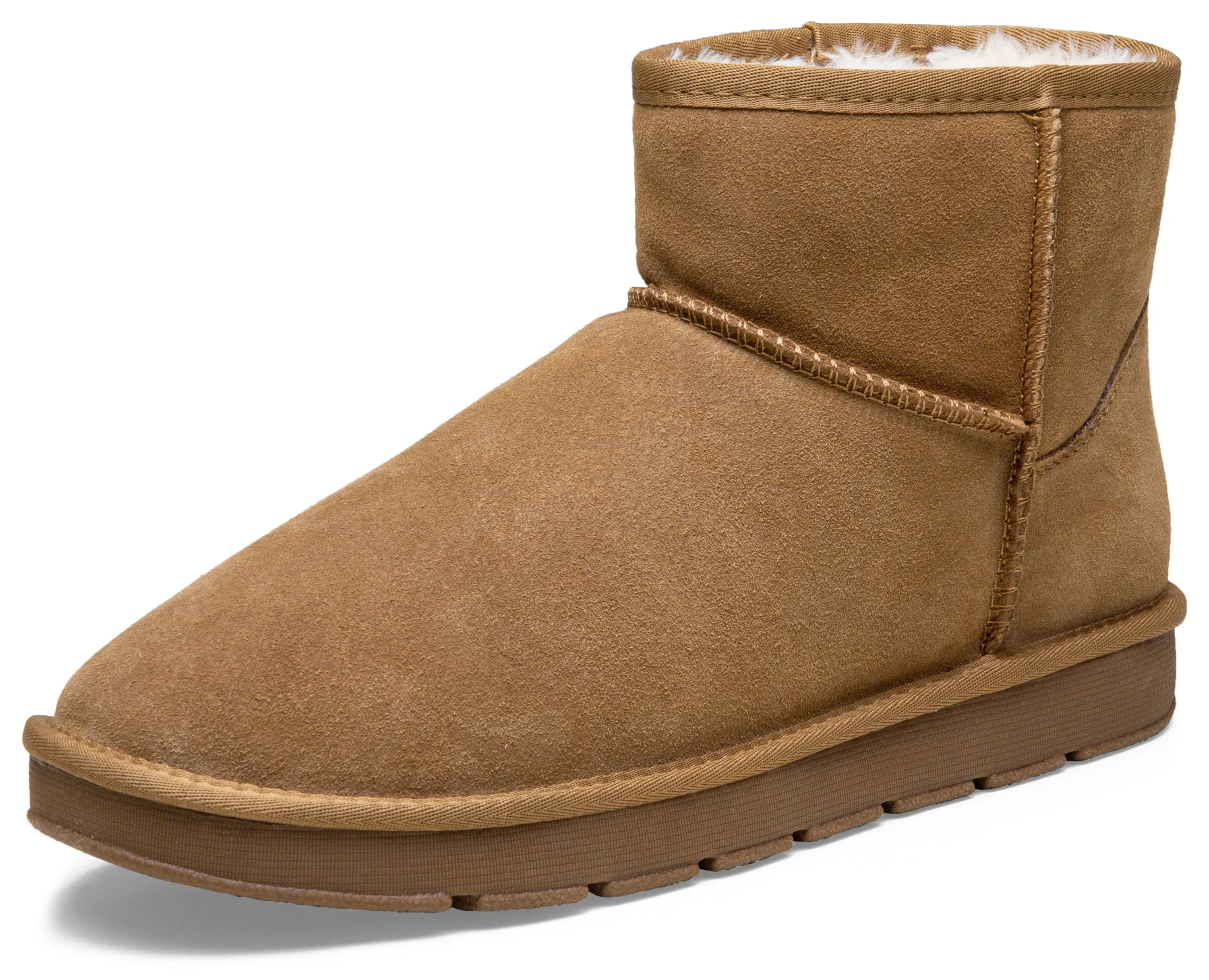 Men's Winter Suede Leather Mid-Calf Ankle Boots | JOUSEN