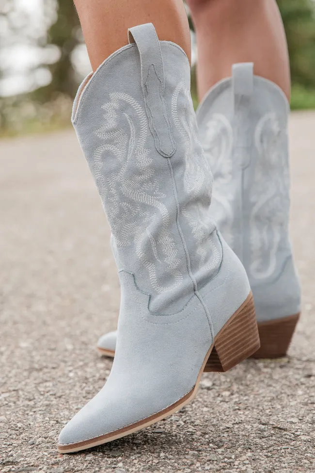 Merle Light Dusty Blue Western Boots FINAL SALE