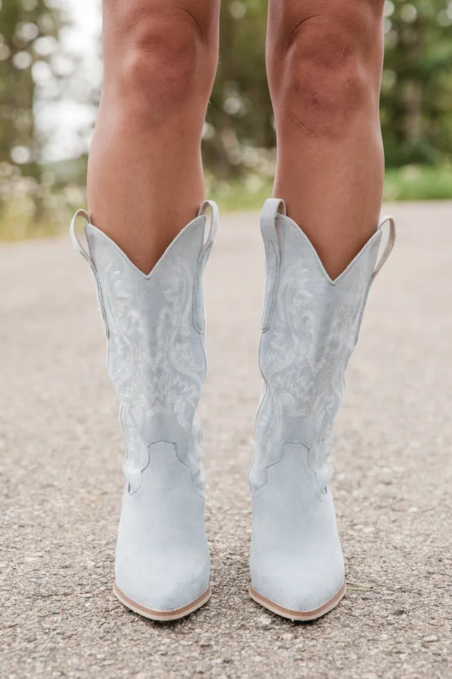 Merle Light Dusty Blue Western Boots FINAL SALE