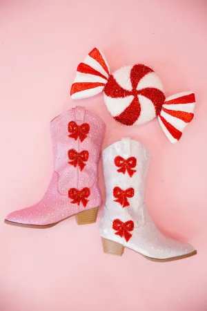 MINI KIDS CHRISTMAS BOW SPARKLE BOOTS