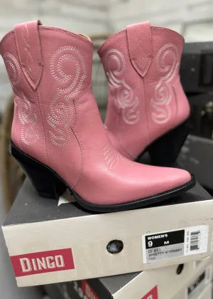 Model Boots Size 9 | Dingo | Pretty N Prissy Leather Bootie in Pink  *DISCONTINUED*