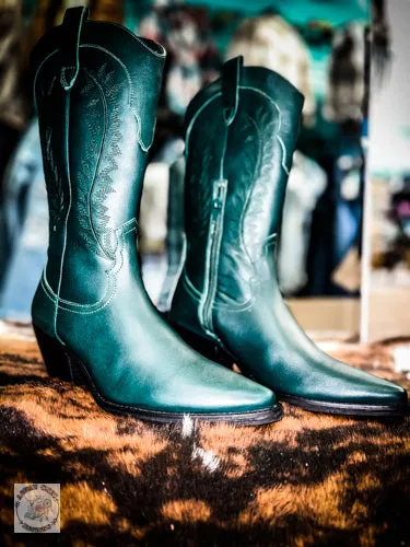 Mylie Teal Cowboy Boots