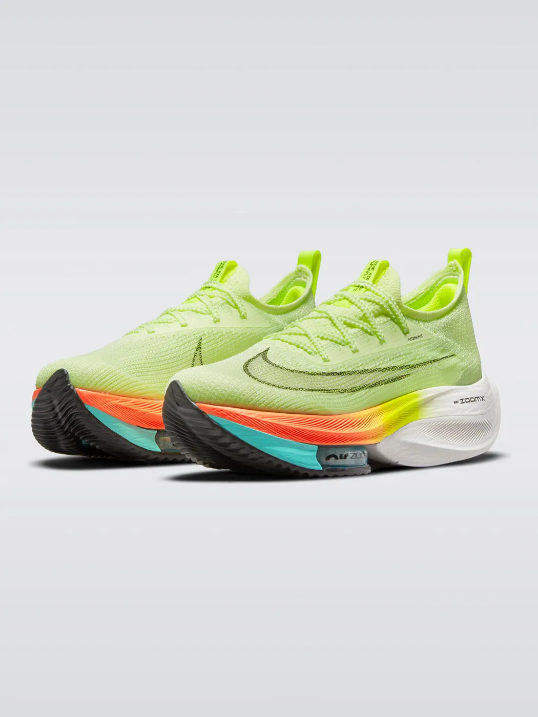 Nike Air Zoom Alphafly NEXT% Sneaker - Barely Volt-Black-Hyper Orange